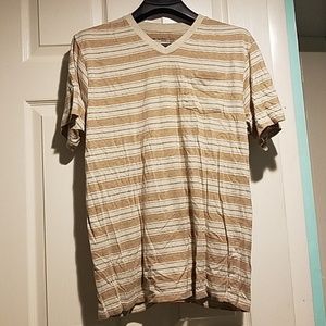 Nice Creme/Orange Striped Footlocker Cotton Tee!!!